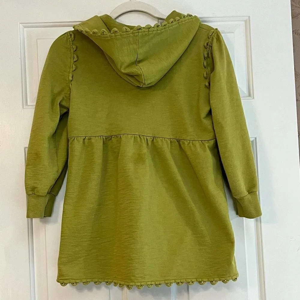 Lilka Anthropologie Green Full Zip Hoodie Jacket Small - Image 4