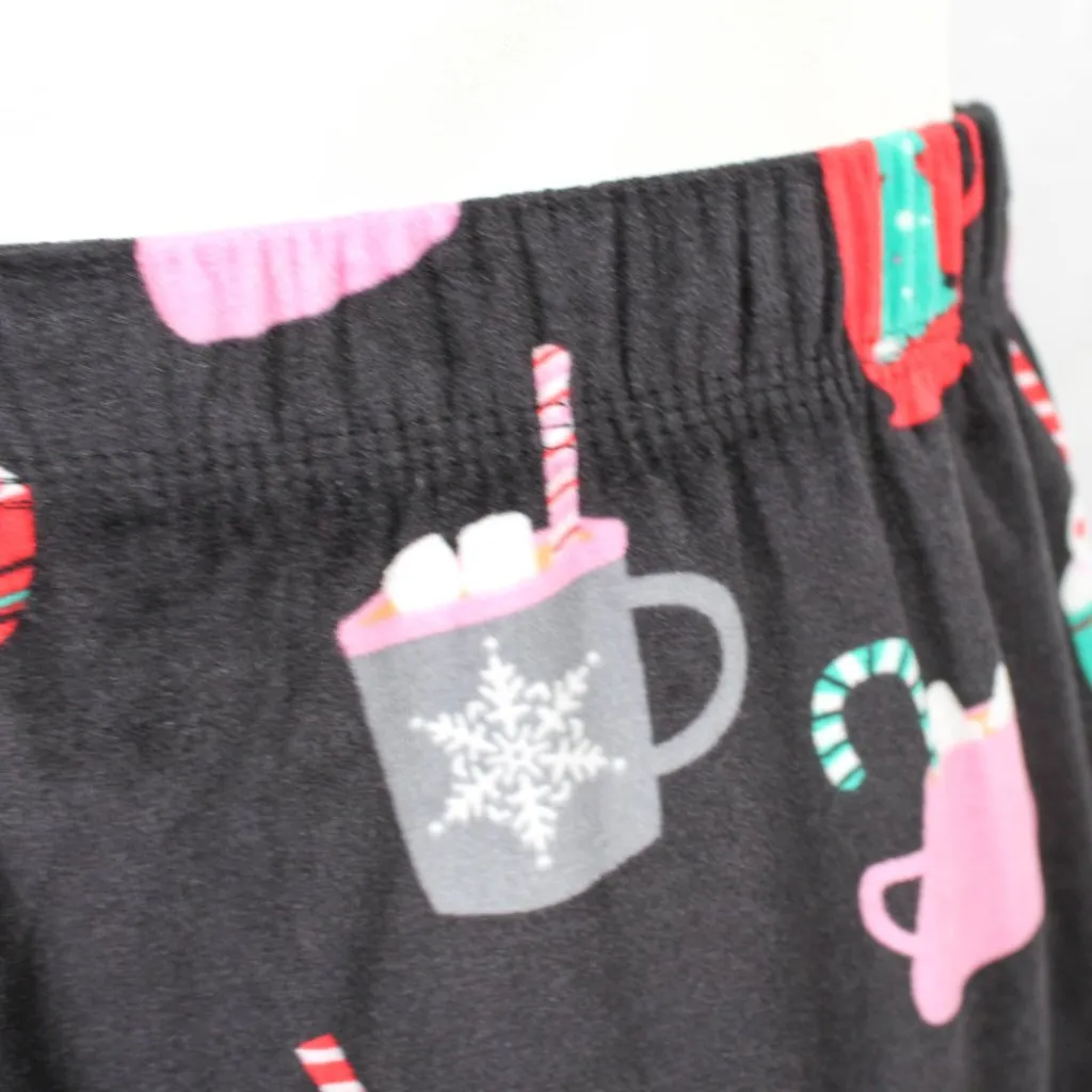 Holiday 2-Piece Pajama Set – Women’s Size S, Sherpa Top & Velour Pants - Image 6