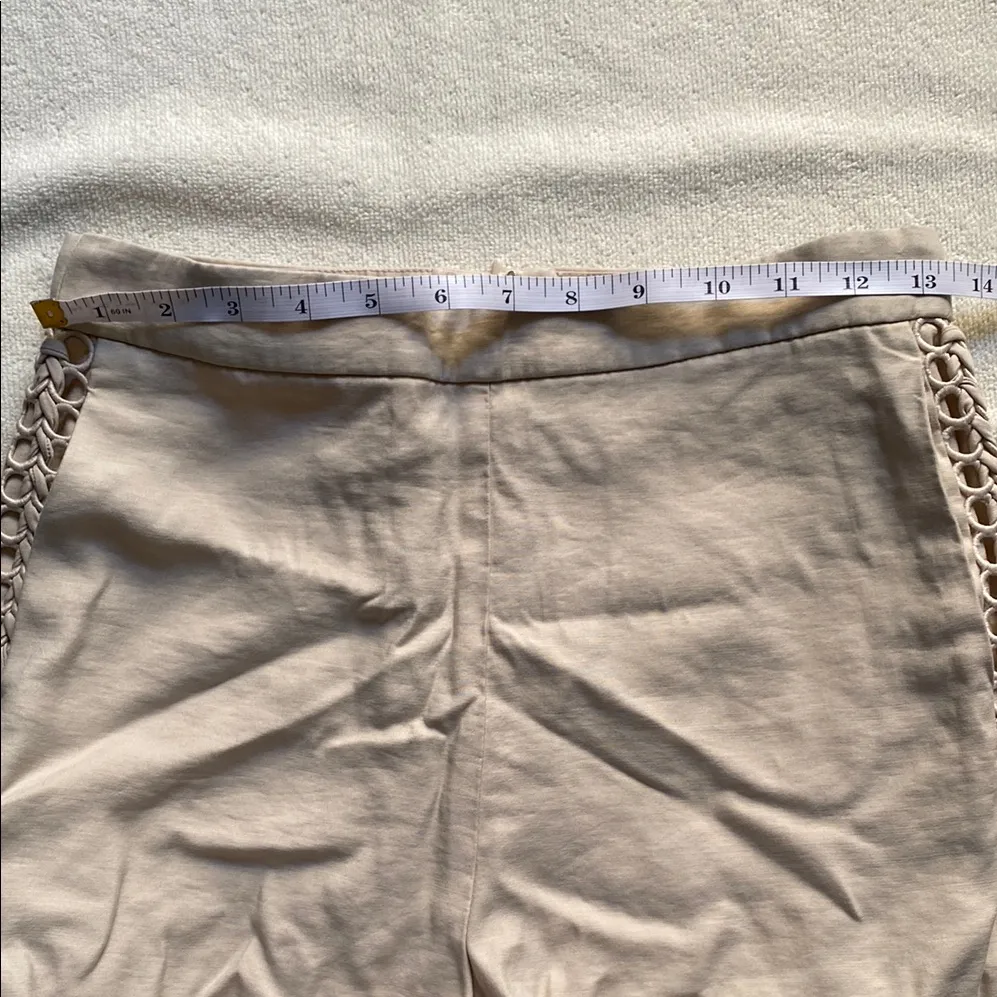 Women's Tan Lace-Up Shorts - Image 4