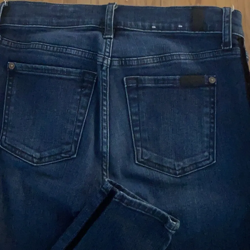 7 for all man kind B(AIR) AUTHENTIC DENIM ANKLE SKINNY DOUBLE VELVET STRIPES - Image 4