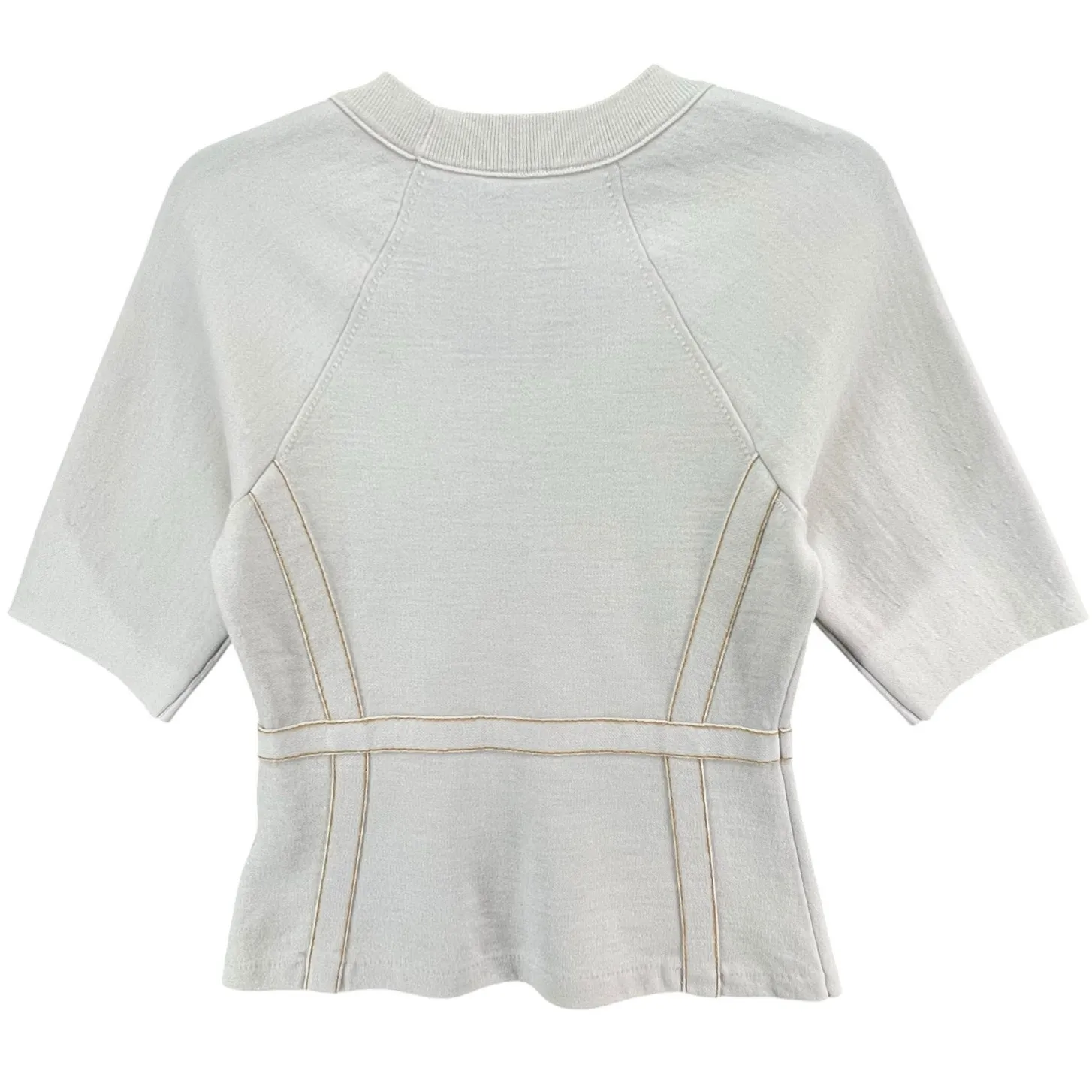Rachel Comey Women Medium Ivory Knit Top Scoop Neck Seamed Sculptural Minimalist - Image 5