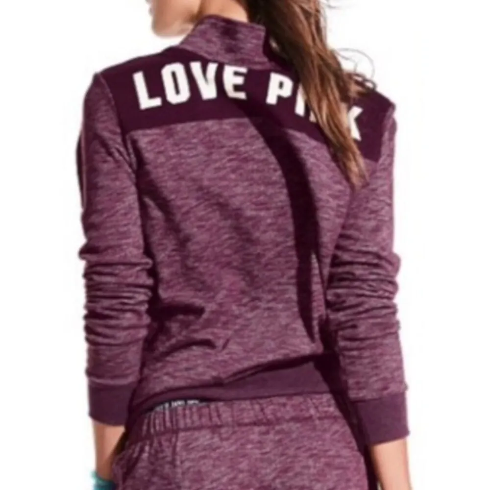 PINK VS VICTORIA'S SECRET Perfect Quarter 1/4 Zip Black White Colorblock Logo XS - Image 4