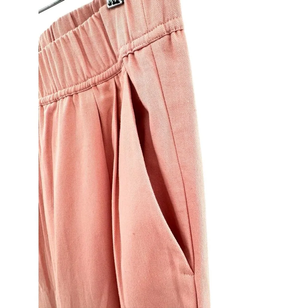 NEW Laude The Label Hepburn Trouser Wide Leg Pull On Minimalist Pink Pants Size XL - Image 4