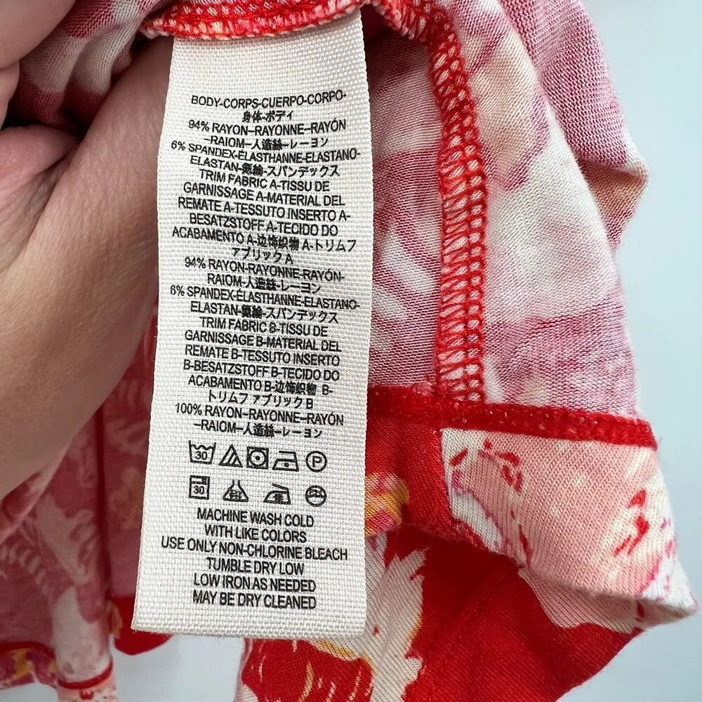 FREE PEOPLE top Baja Babe Relaxed Stylish strawberry combo OB966874 size large - Image 8