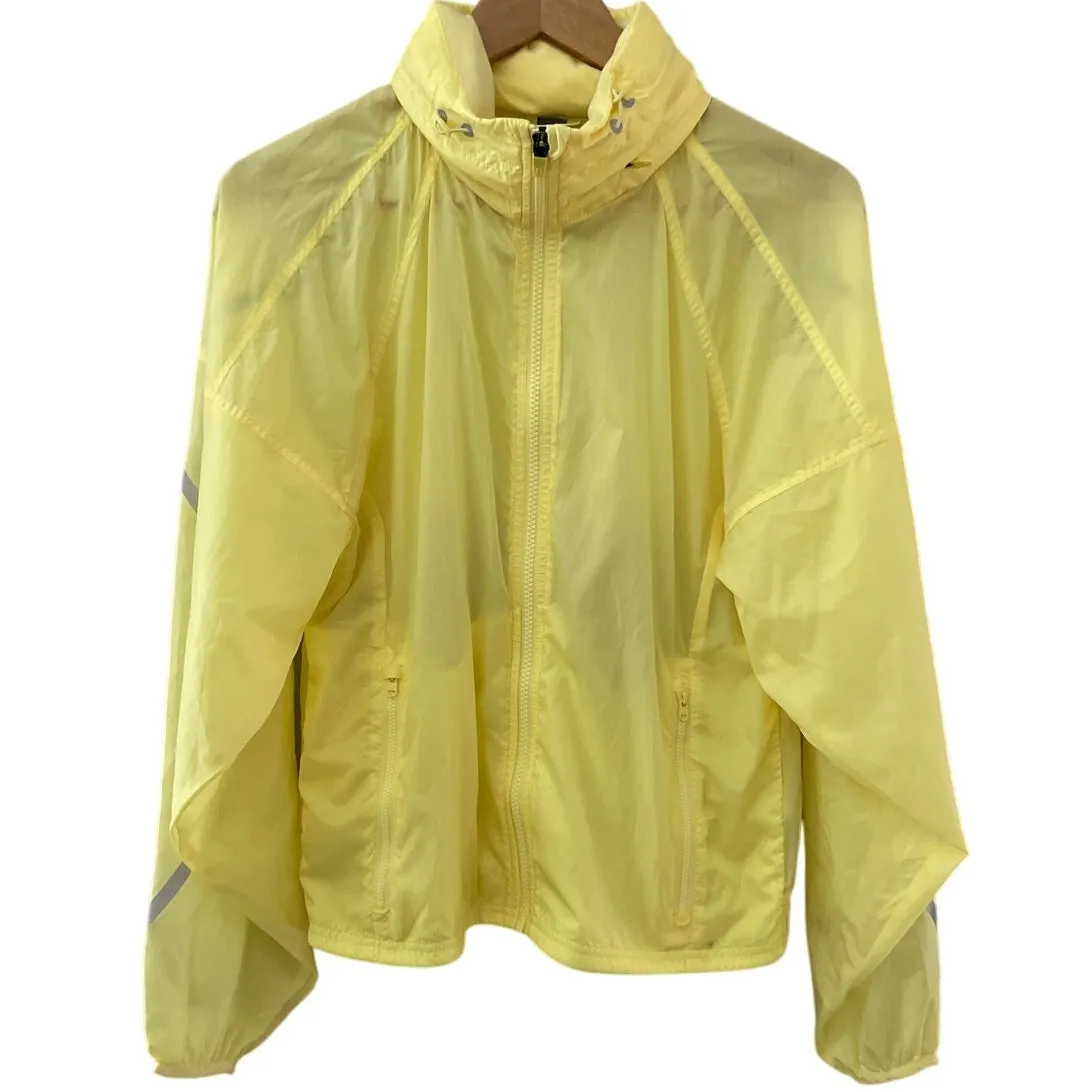 Sweaty Betty Pack Away Hooded Jacket in Yellow Water Lilly‎ Size Small - Image 8