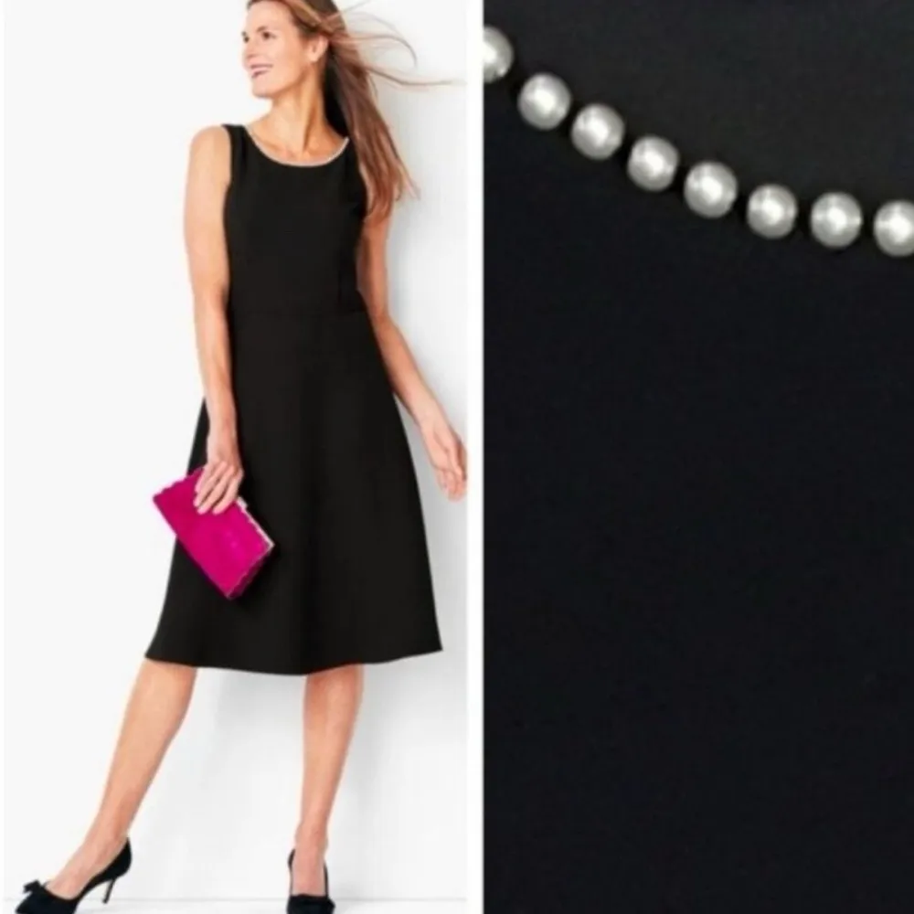 NWT Talbots RSVP Collection Timeless Black Fit n Flare Sleeveless Dress - Image 2