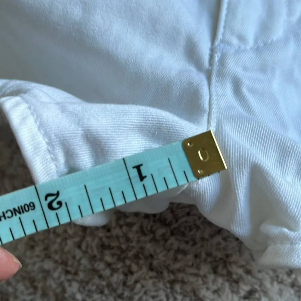 JUICY COUTURE Cotton Twill Pleated Front Relax Casual Short WHITE Comfy … - Image 8