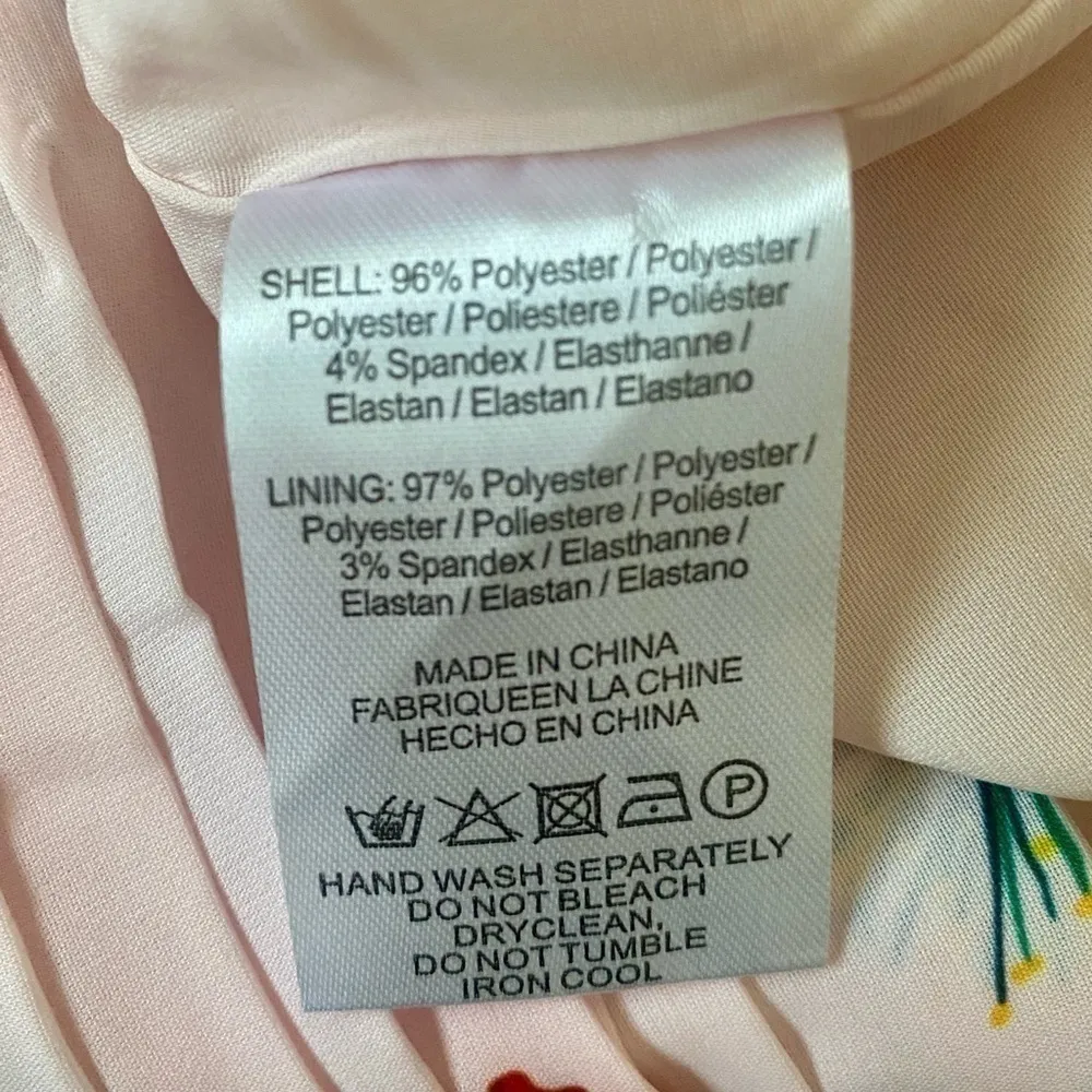 NWT Sau Lee Floral Cherry Mini Ruched Dress Pink Size 6 - Image 9