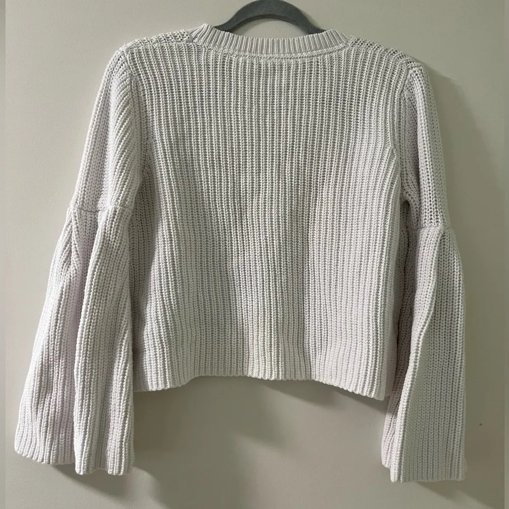 Damsel Cotton Pullover Sweater in White Size S - Image 5