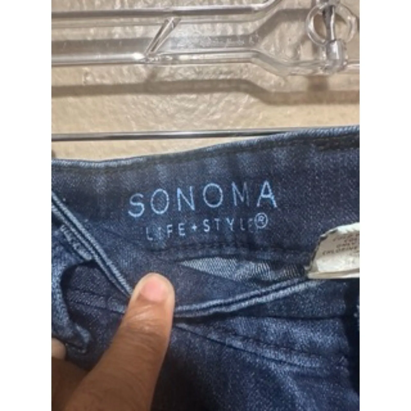 Sonoma Style‎ Boyfriend Denim Jean Shorts Womens Size 14 Blue - Image 6