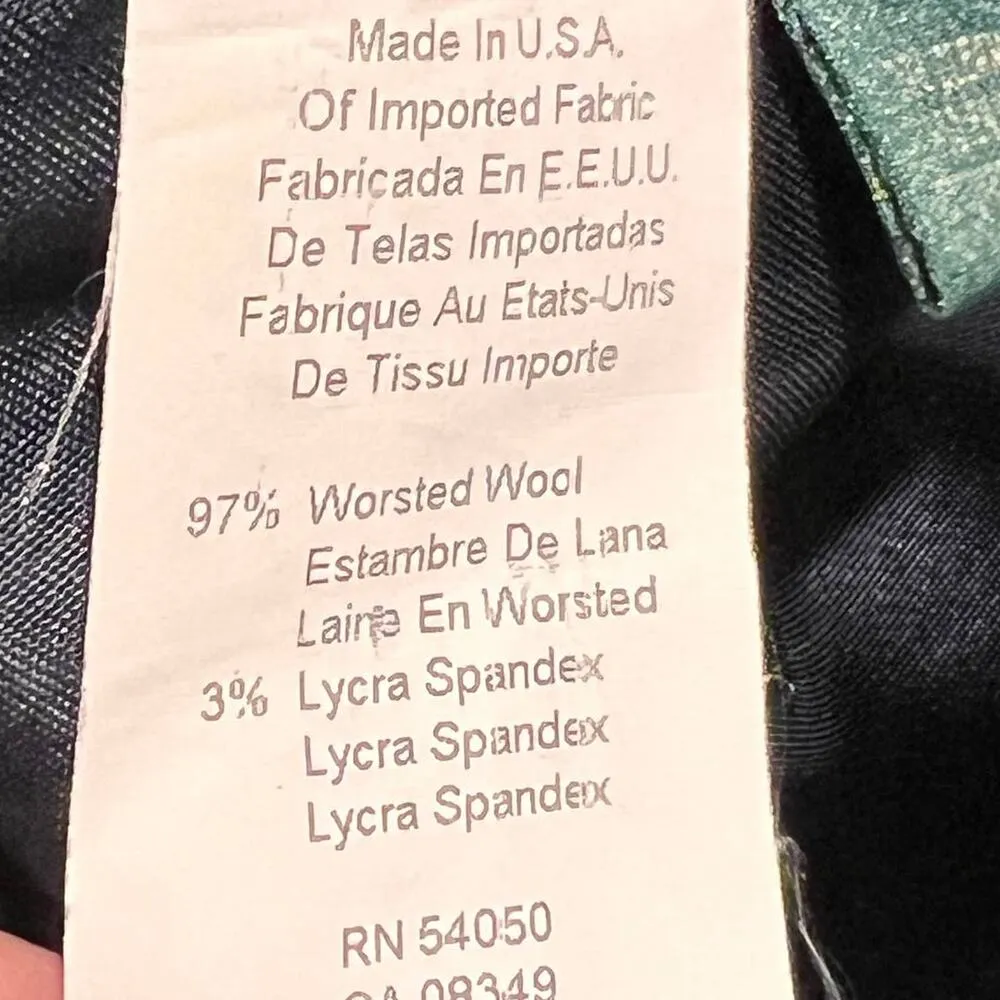 Lauren Ralph Lauren Womens Overcoat Jacket Blue Size 10 Worsted Wool Mid Length - Image 10