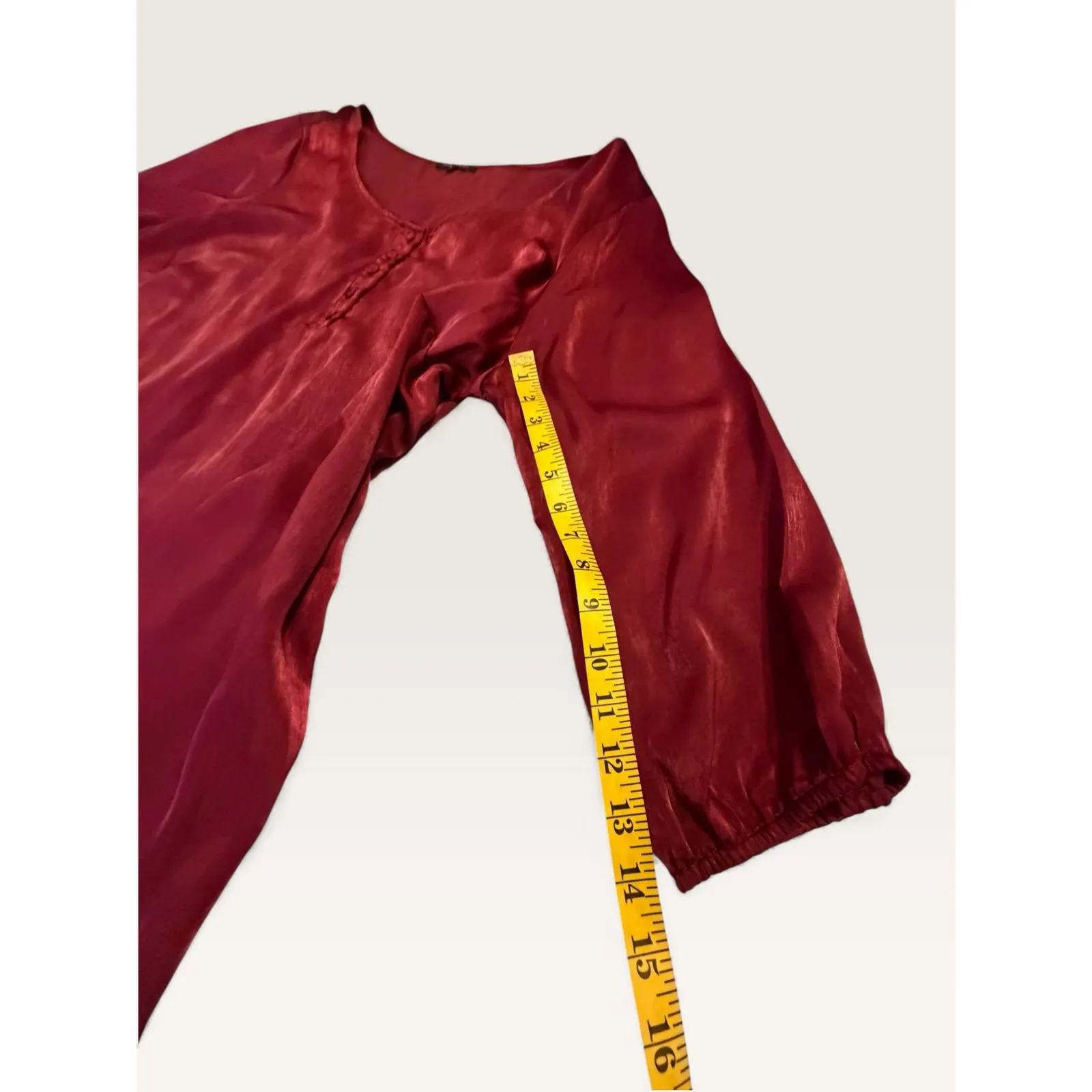 PaperMoon Red Silky Top - Size 3X - Image 6