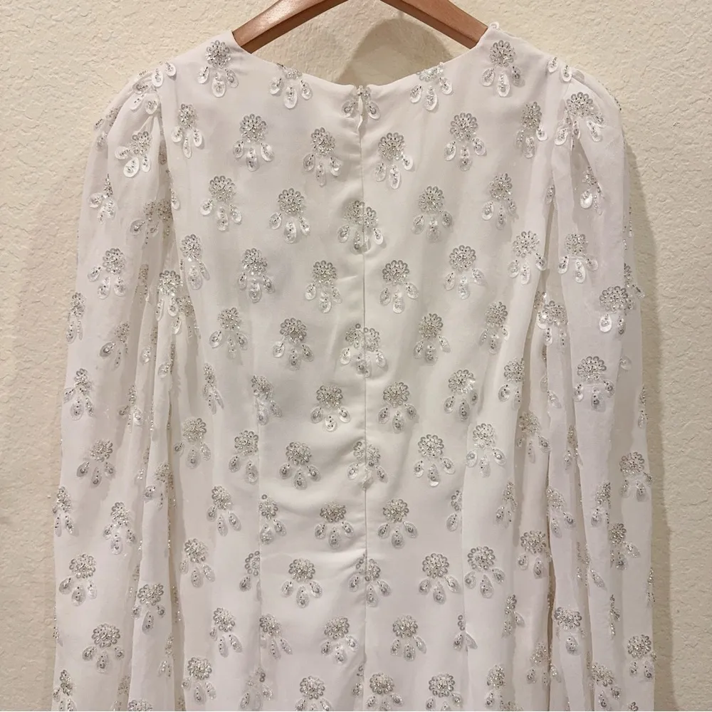 Elliatt Tamsin Long Sleeve Midi Dress Ivory Size Small NWT - Image 5