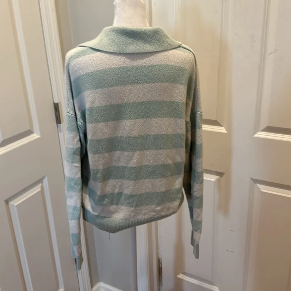Tanya Taylor Maise Stripe Sweater Blue Womens Size XS - Image 4