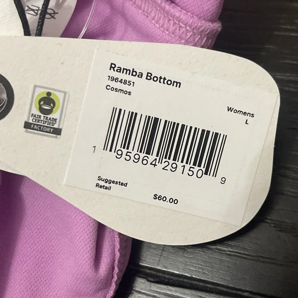 PRANA‎ Ramba Standard Rise Bikini Swim Bottoms Size Large Pink NEW Beach Surf - Image 8