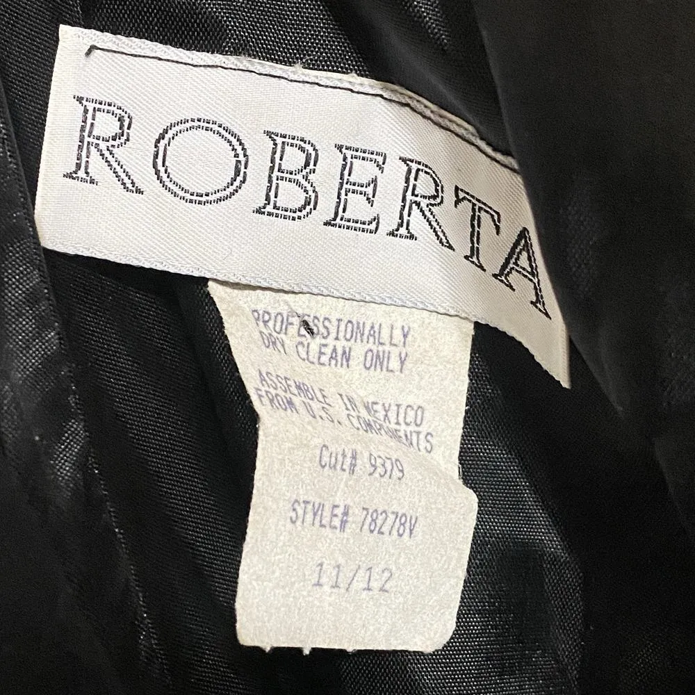 Vintage 80s Junior Dress 11/12 Metallic Floral Velvet Prom Roberta Sexy Romantic Size undefined - Image 5