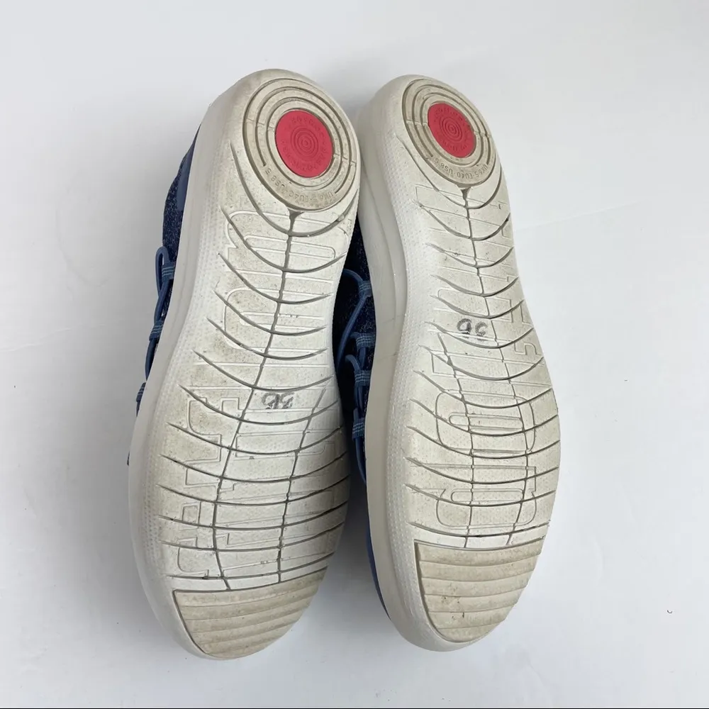 Fitflop Uberknit Ghillie Slip On Sz 8.5 Casual Athletic Shoe Blue Purple - Image 10