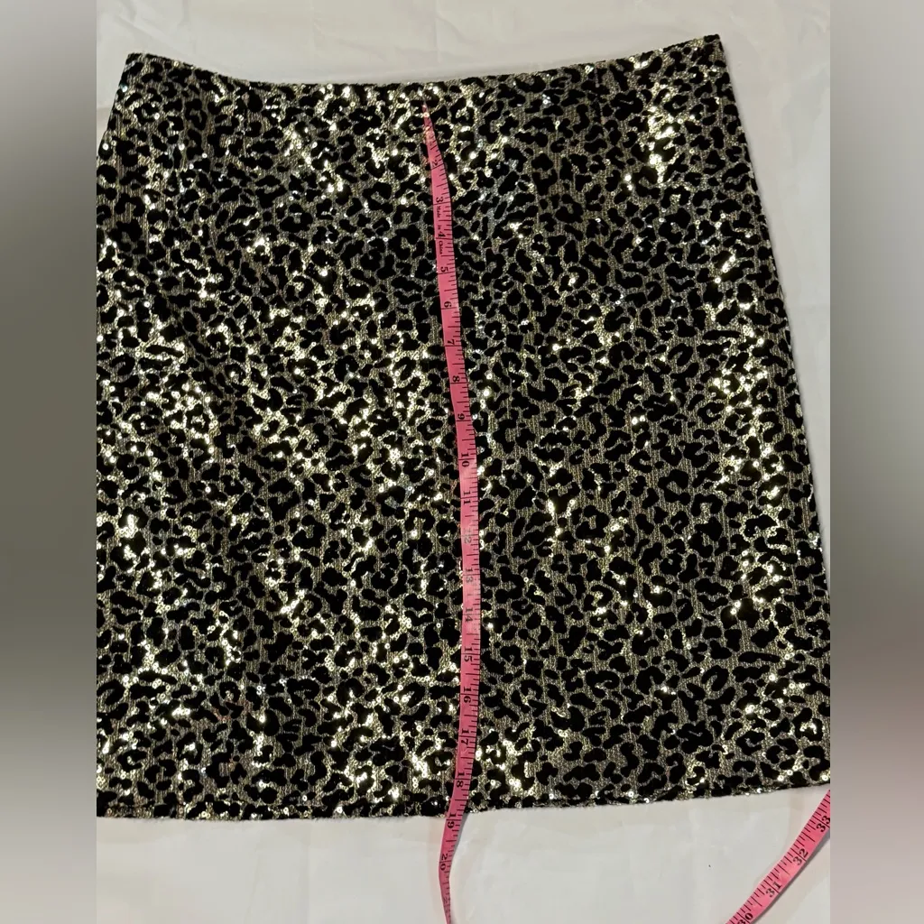 Alberto Makali Black and Gold Sequin Pencil mini Skirt size 10 - Image 6