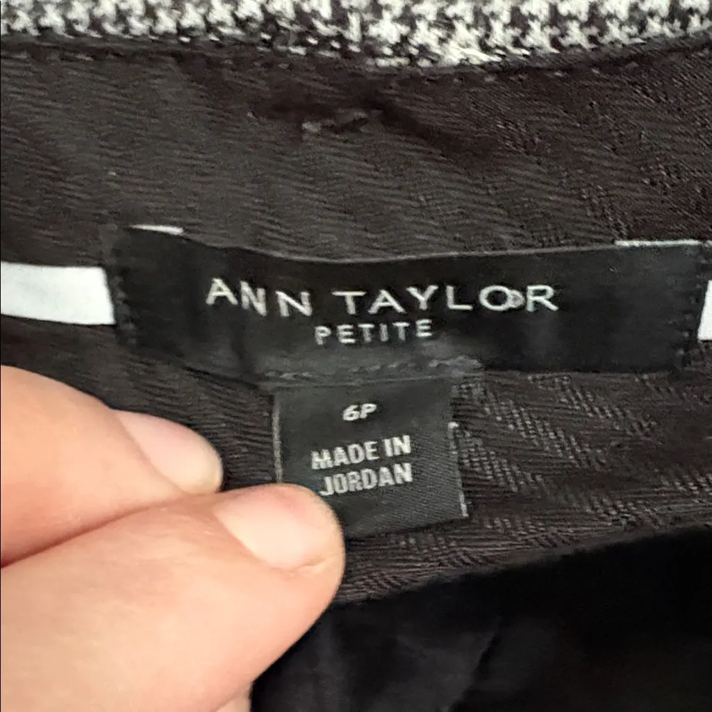 Ann Taylor Black and White Checkered Pants - Image 3