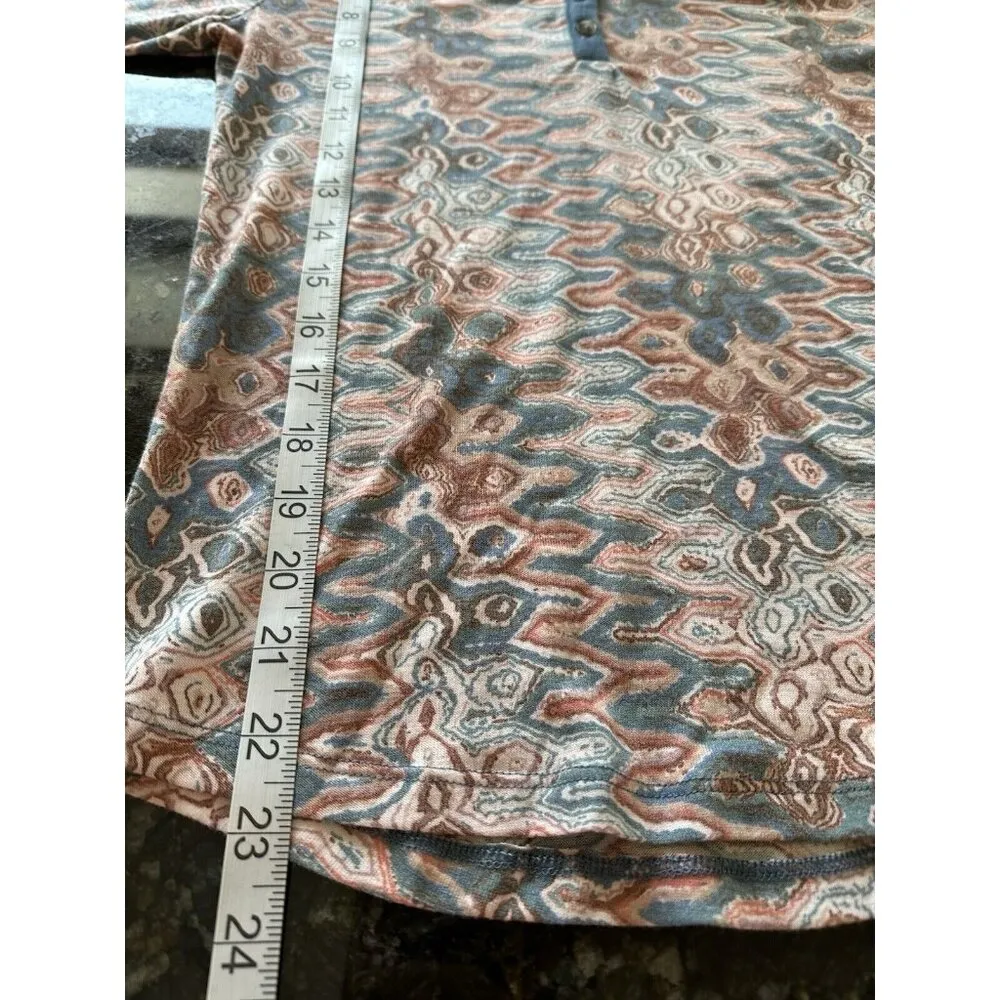 Honey Dew Star Seeker Pajama Shirt Button Up Long Sleeve Thermal Sz XS NWT Blue - Image 7