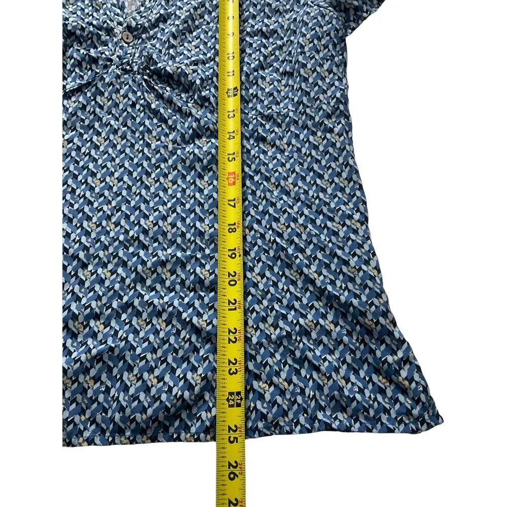 Emma & James Blue Geometric Shirt Women Size 18 | 57-29 - Image 4