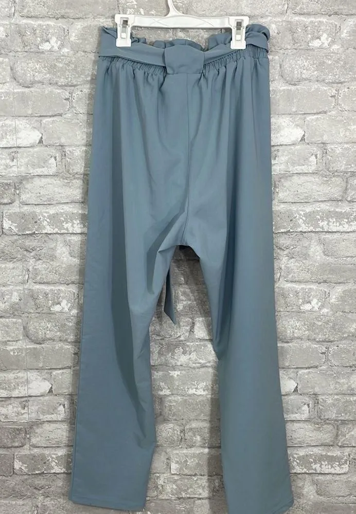 Grace Karin Blue Paper Bag Pants - Image 3
