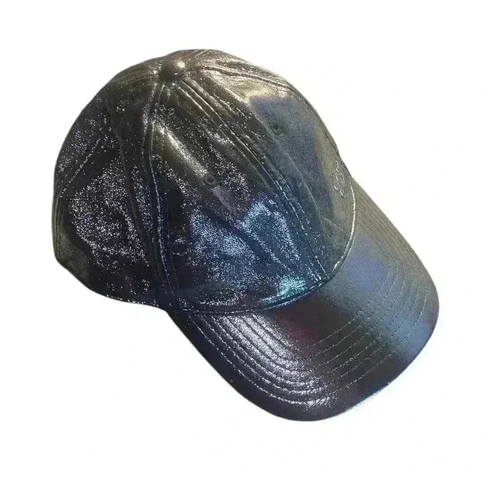 Disney Parks Womens Baseball Hat Silver Sparkly Embroidered Mickey Adjustable - Image 3