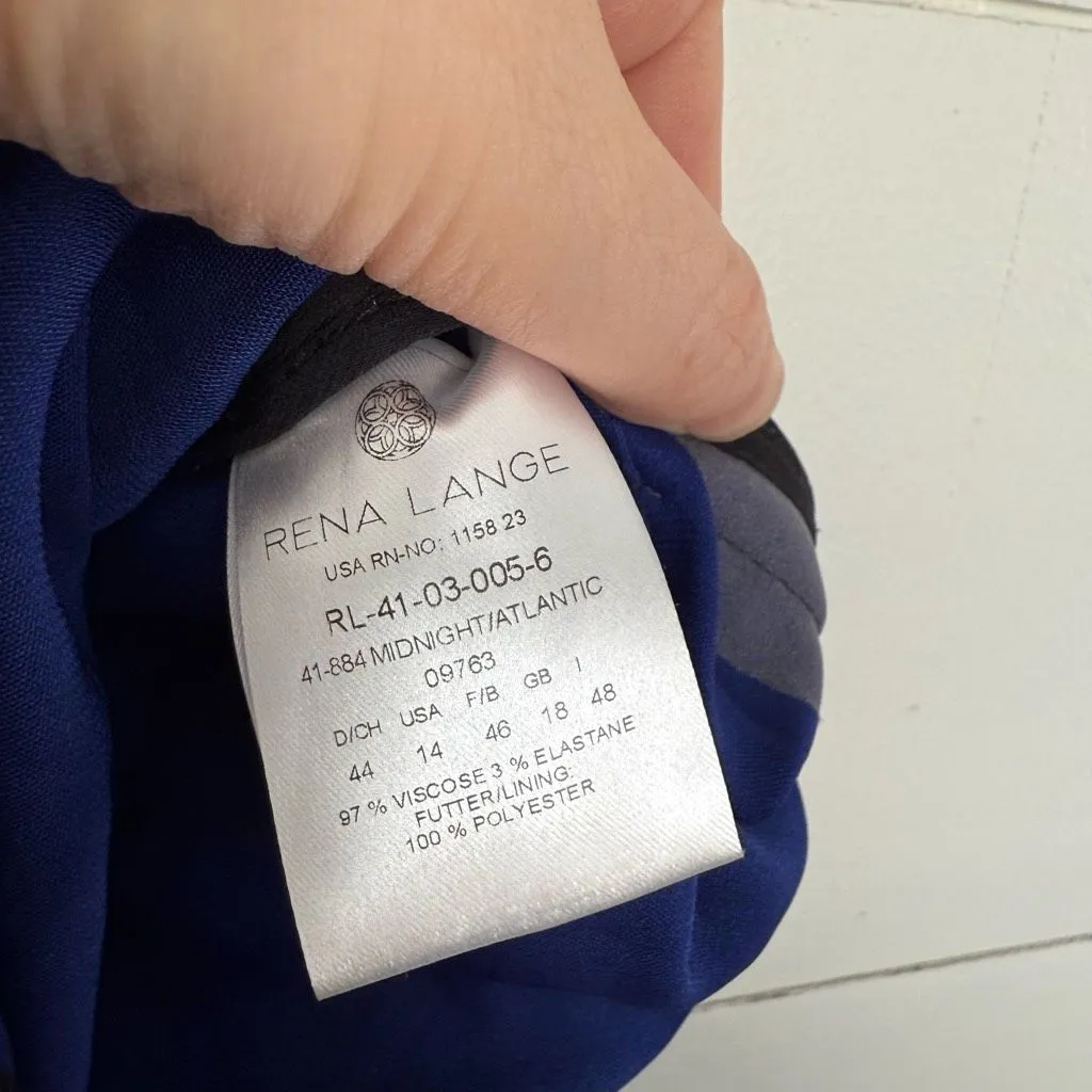 Rena Lange Women’s 14 Midnight Atlantic Scoop Neck Dress - Image 3