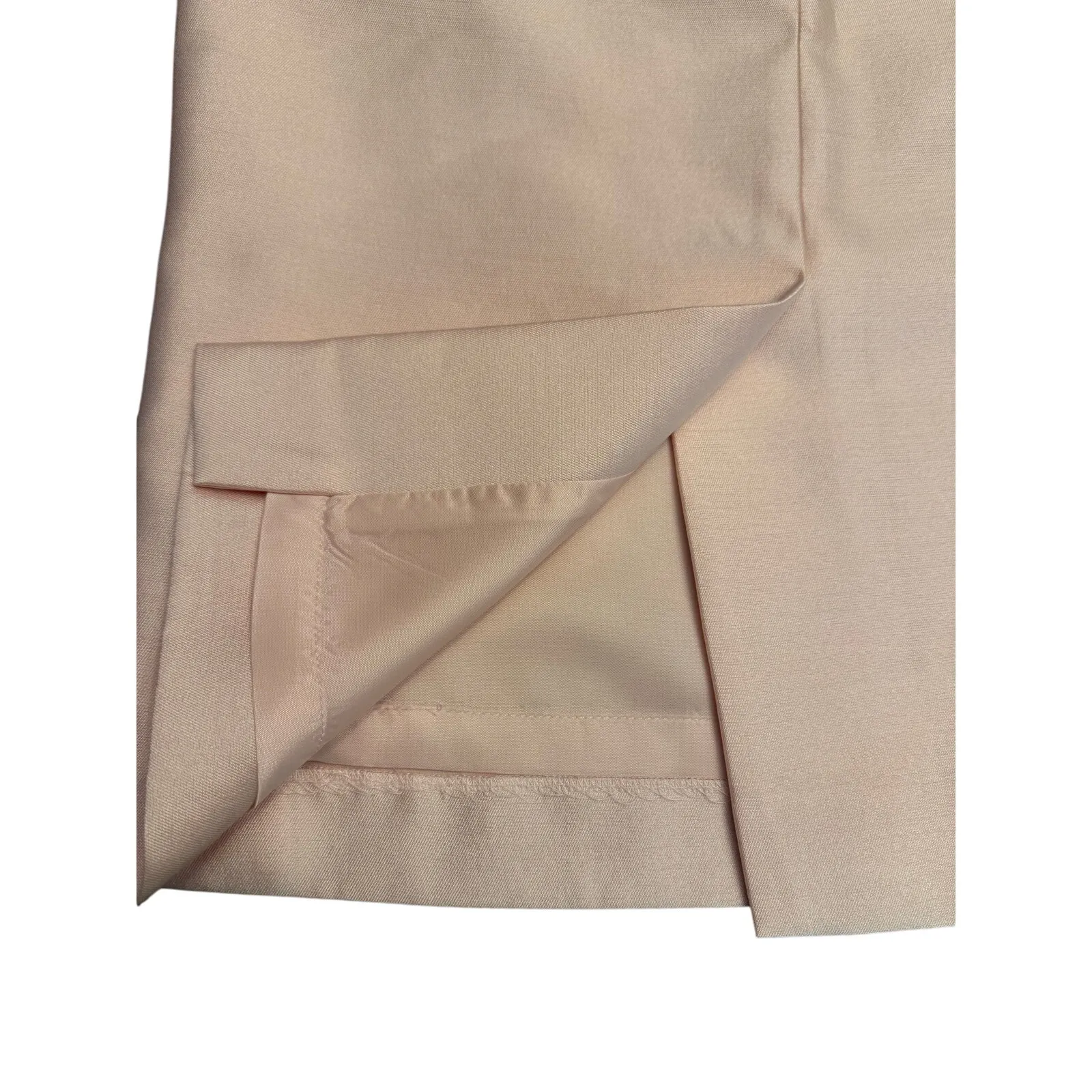 Albert Nipon Silk Wool Midi Pencil Skirt Women’s Size 6 Petite 6P Blush Pink - Image 5