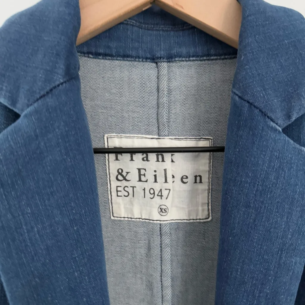 Frank & Eileen XS Dublin 1977 Wash Blazer Jacket Denim - Image 5