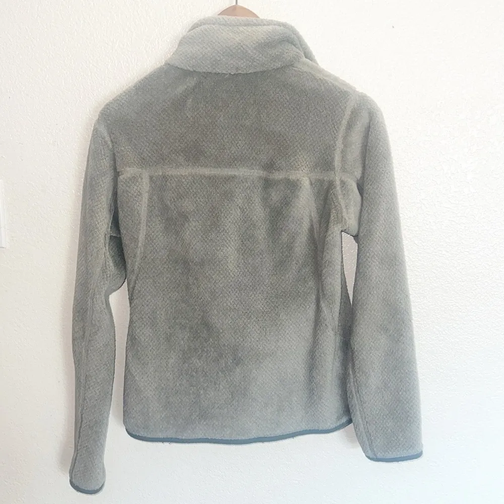 Patagonia Gray Button Snap Pullover Fleece 100% Polyester Jacket - Image 10