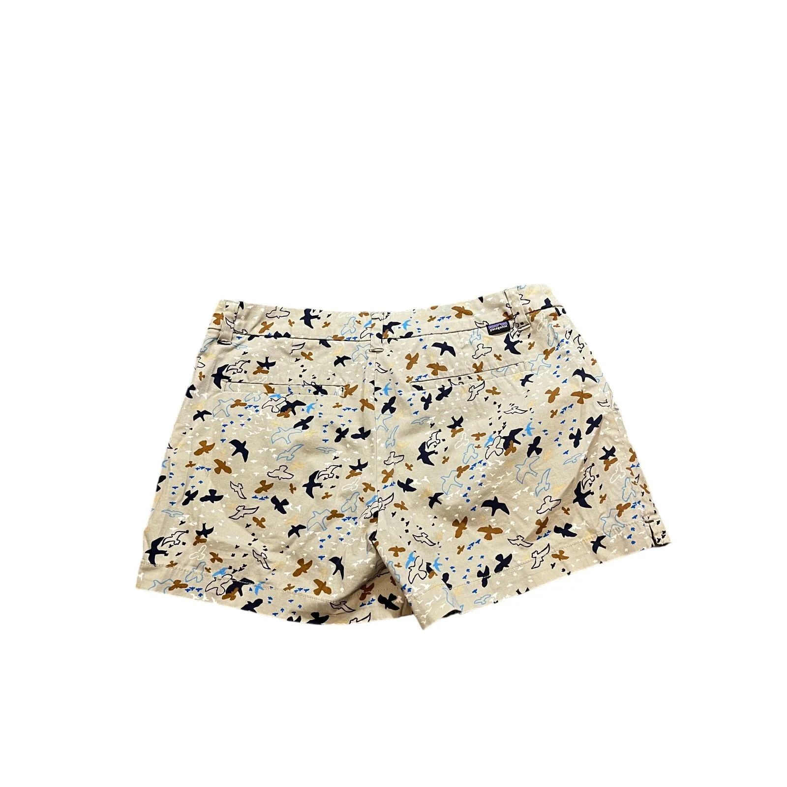 Patagonia Stretch All-Wear‎ Shorts - 4" Wilder: Stone Birds Khaki Shorts Size 8 - Image 4