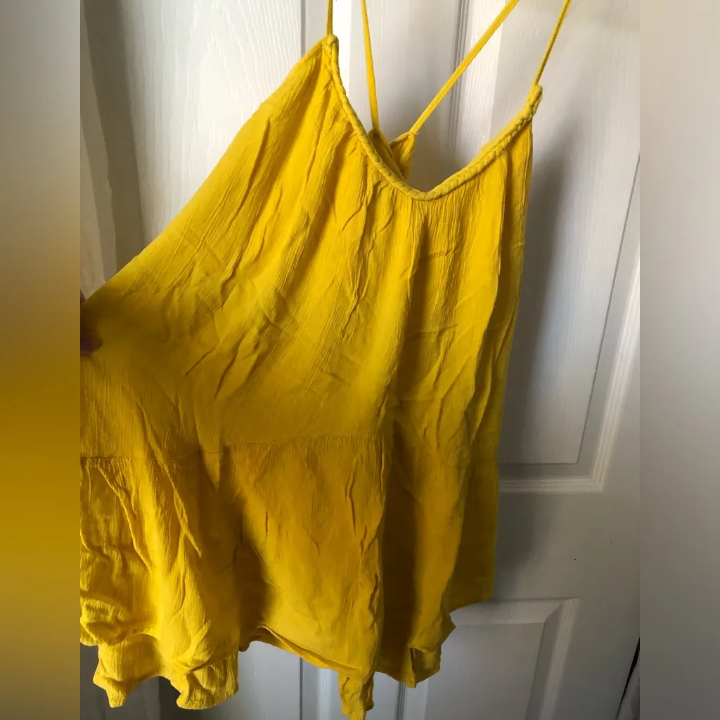 Zara babydoll blouse length to hip ruffle trim cami flowy women sz XS oversized - Image 8