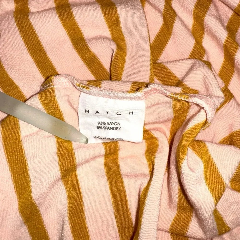 HATCH Maternity Long Sleeve Striped Boat Neck Pink Yellow Top 1 (SMALL) Size undefined - Image 4