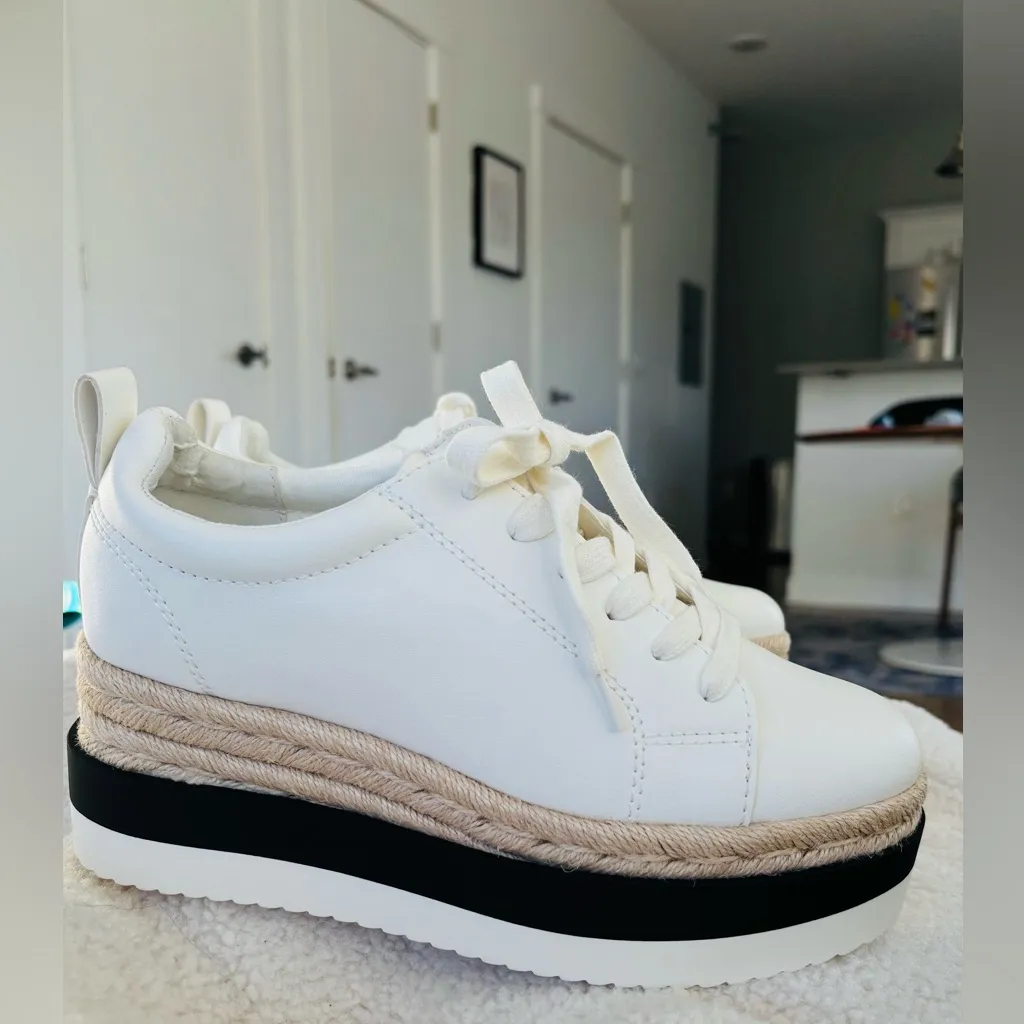 Steve Madden Strecker White Leathet platform sneaker size 9 - Image 5