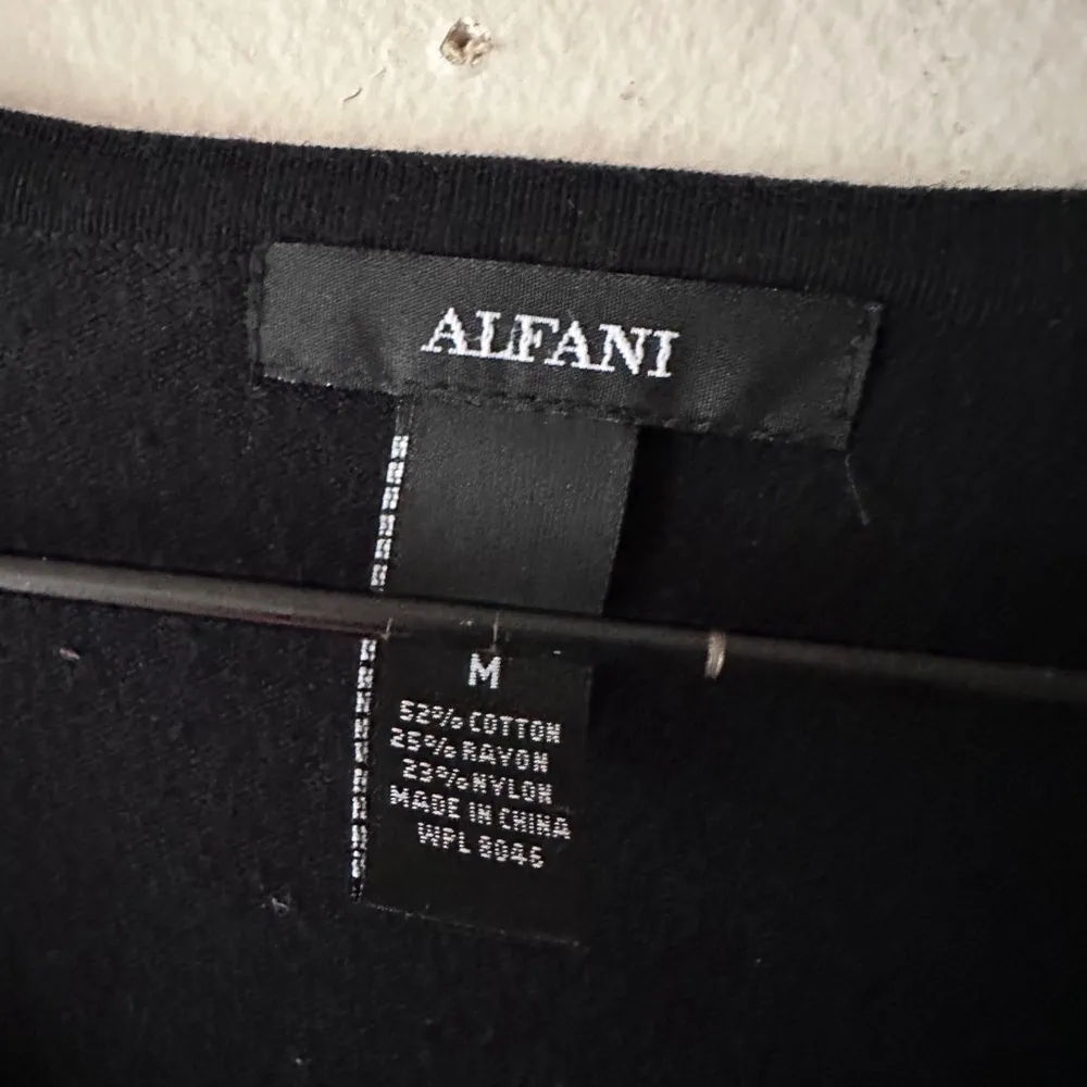 Alfani Sequins Black 3/4 Sleeve Dress Women's Size M - Image 6