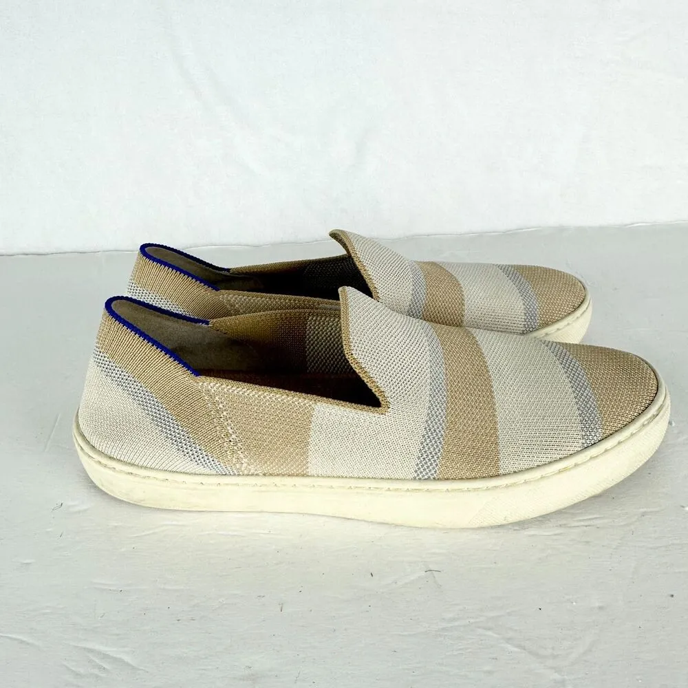 Rothy's The Sneaker Birch Stripe Size 8 Slip On Loafer Comfort Casual - Image 2