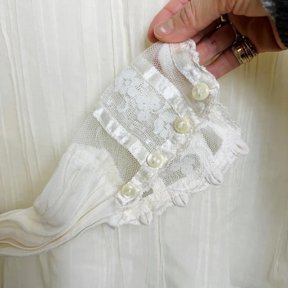 Vintage Gunne Sax Jessica’s Gunnies vintage Victorian cream blouse - Image 10