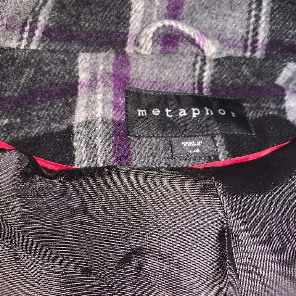 Excellent Metaphor Winter Coat with Removable Hood Woman Size Large L - Image 3