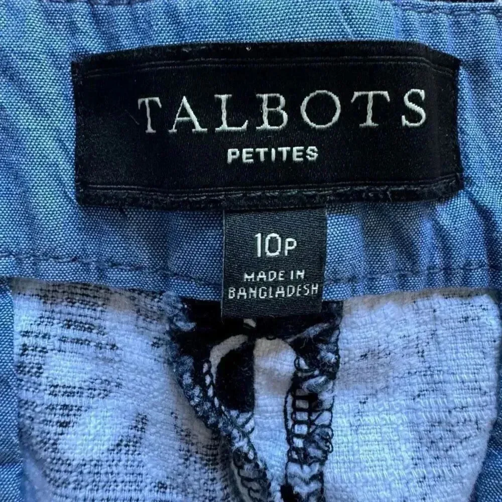 Talbots Shorts Womens Floral Print Flat Front Chino Twill Stretch Sz 10P #2025 - Image 8