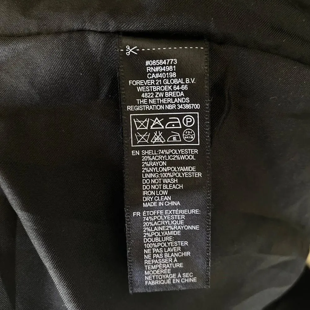 Forever 21 sz S Long sleeve plaid hooded‎ w pocket jacket hoodie - Image 6