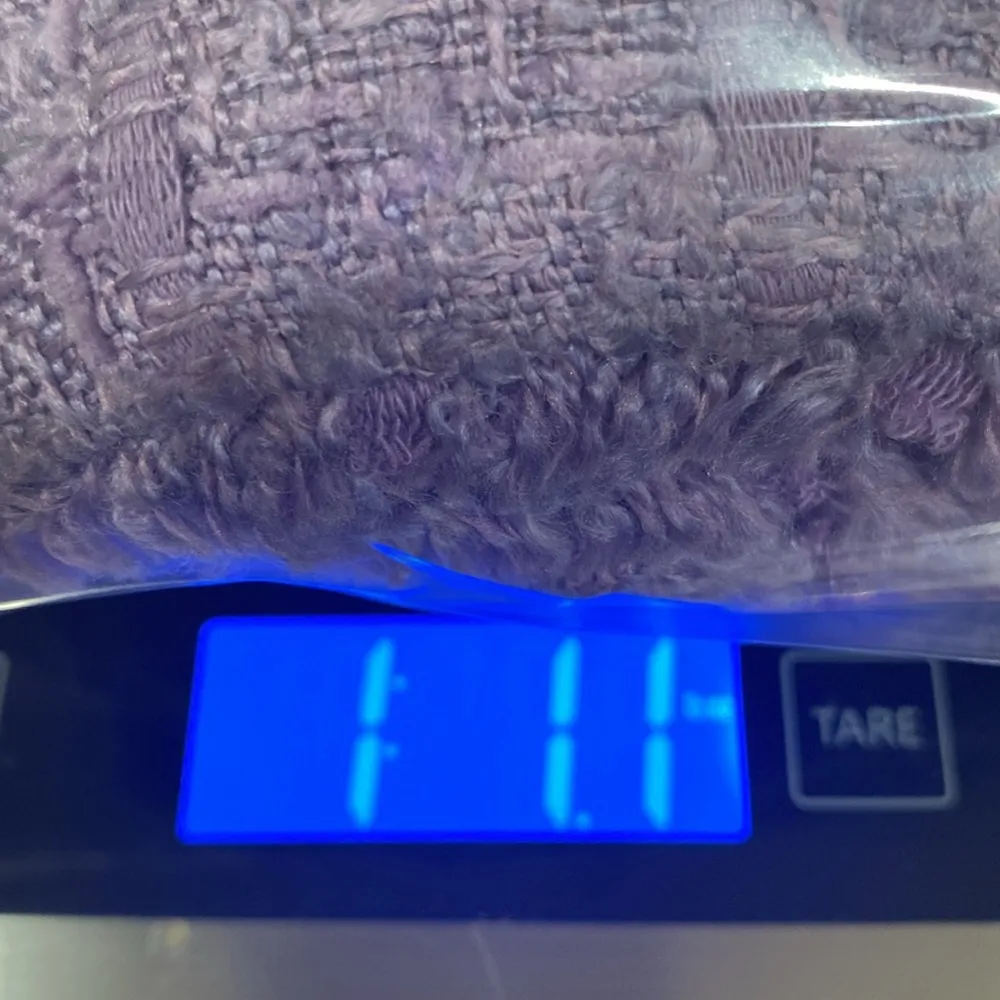 Zara Purple Tweed Double Breasted Rhinestone Button Dress Size Small - Image 11