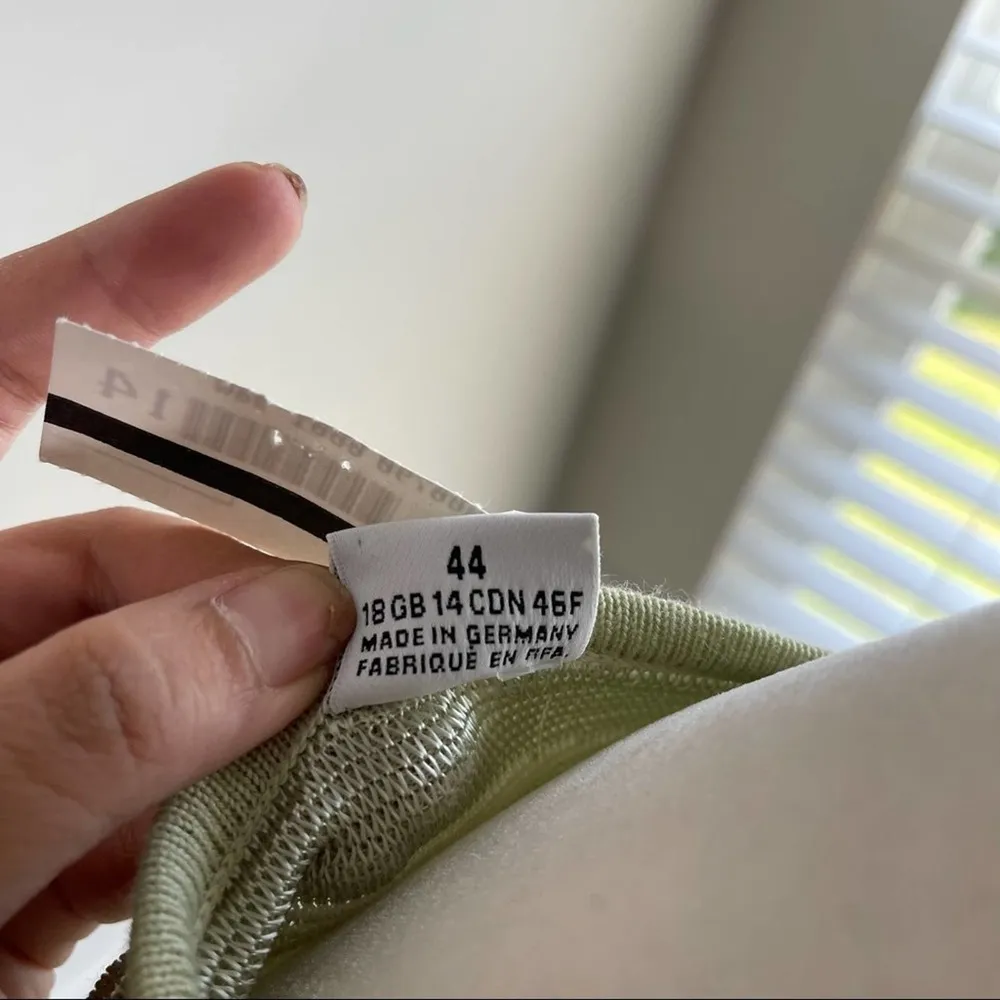 Vintage Lucia made in germany textured green wool sweater size‎ 14 dead stock - Image 7