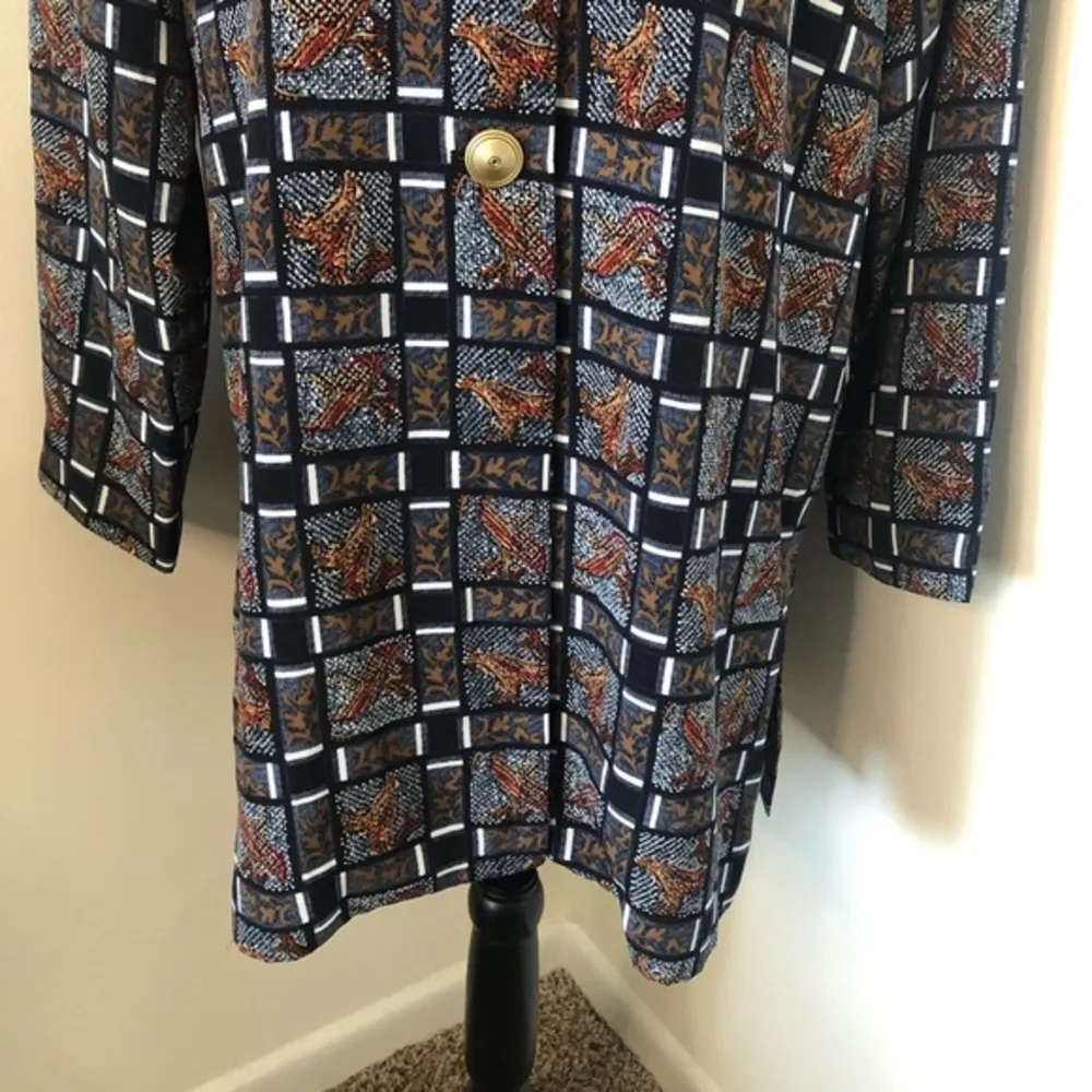 NEW Vintage Bobol Collection Silk Blazer Size 38 - Image 5