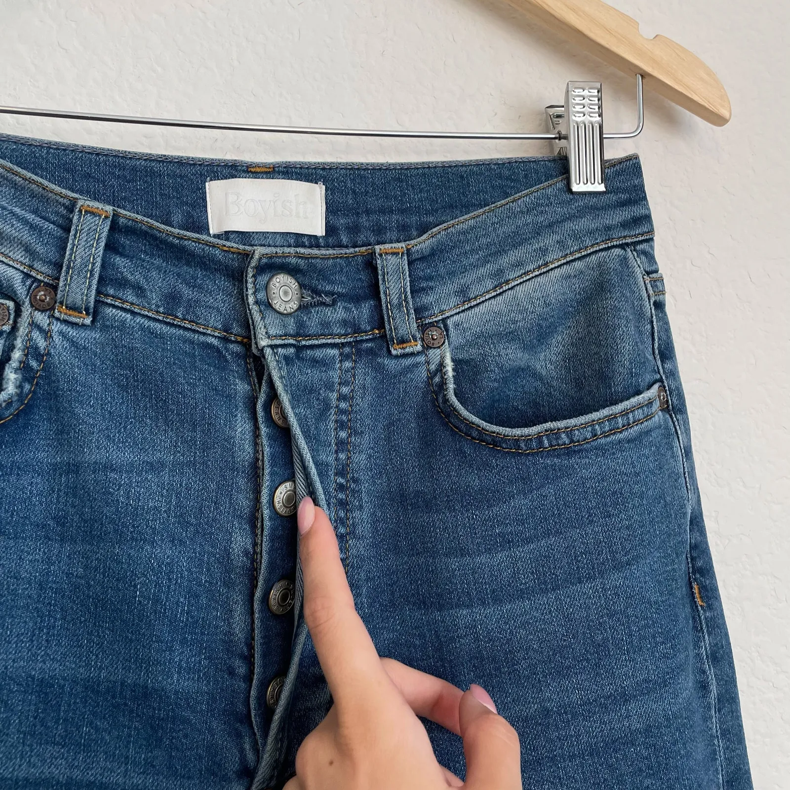 BOYISH The Mikey in Bicycle Thieves High Rise Wide Legs Jeans - Image 9