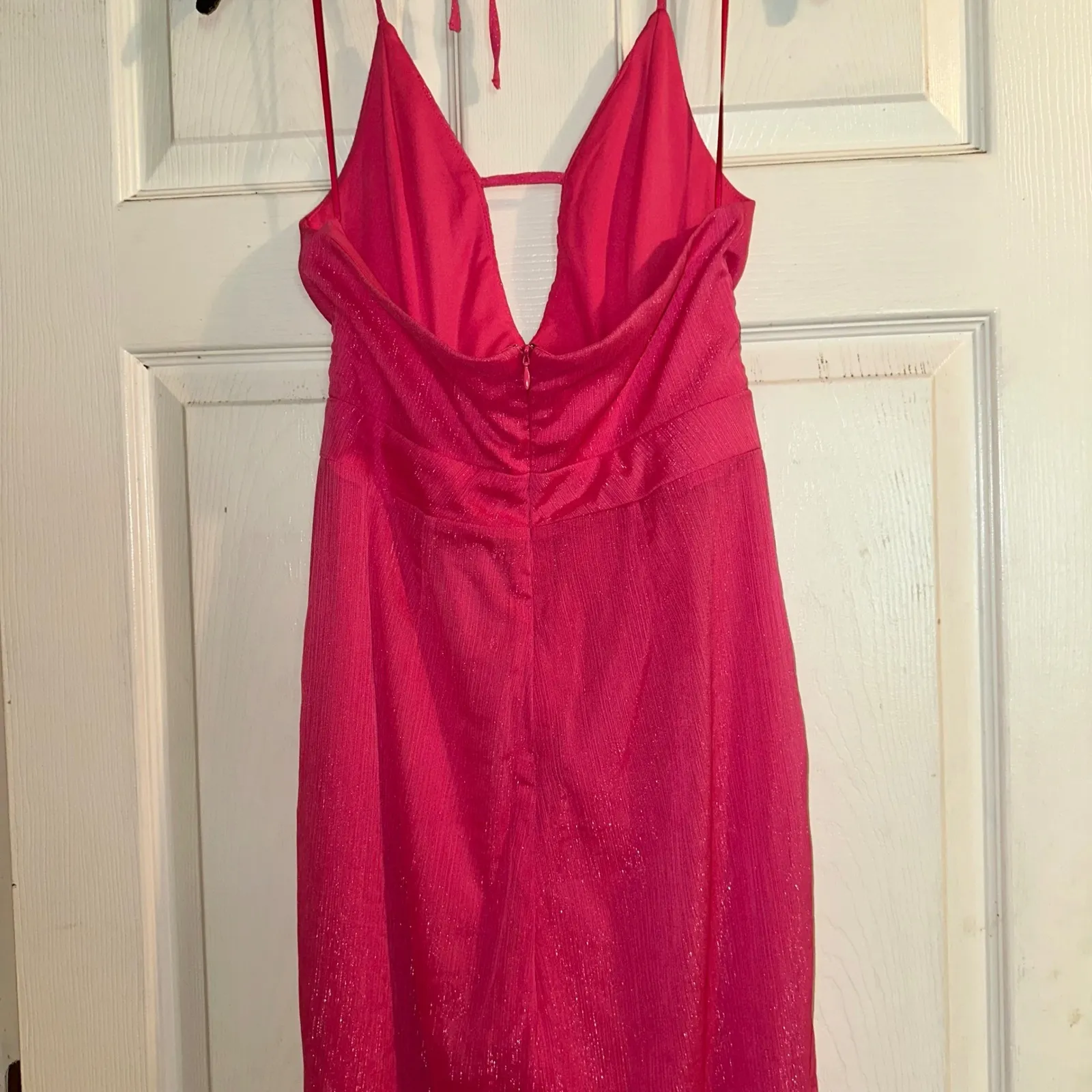 Revolve Superdown Pink‎ Halter Jumpsuit Cutout Party  Women's Size small - Image 5