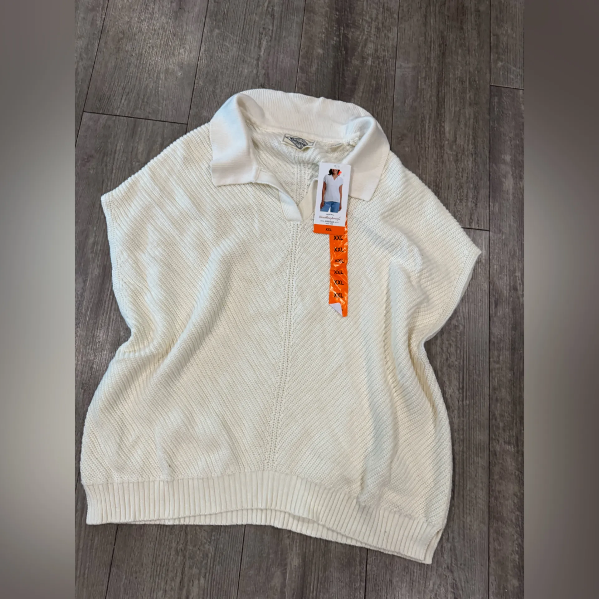 Weatherproof Vintage Cream Knit sleeves Sweater XXL - Image 5