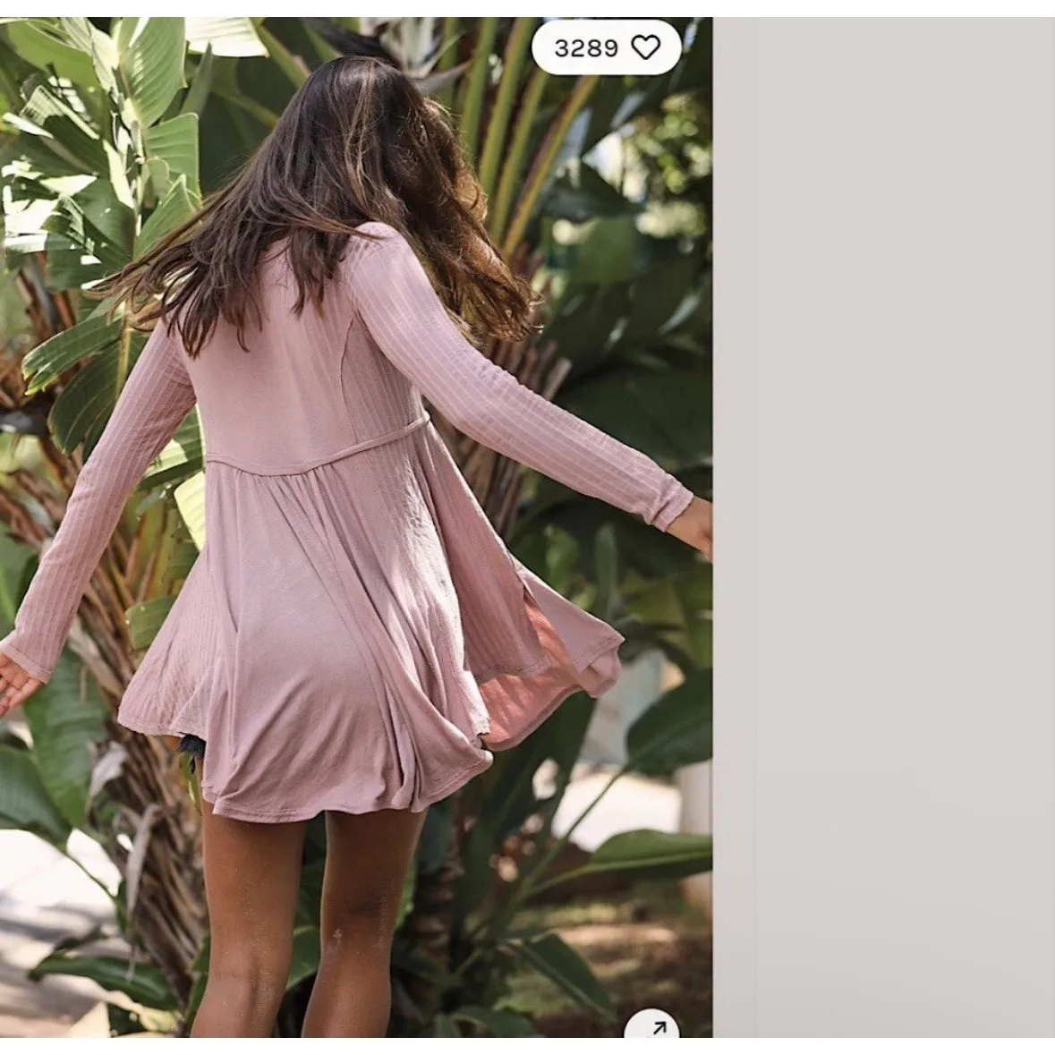 Free People Womens‎ Birdie Henley Babydoll Tunic Top Size XS Fairy Balletcore - Image 8