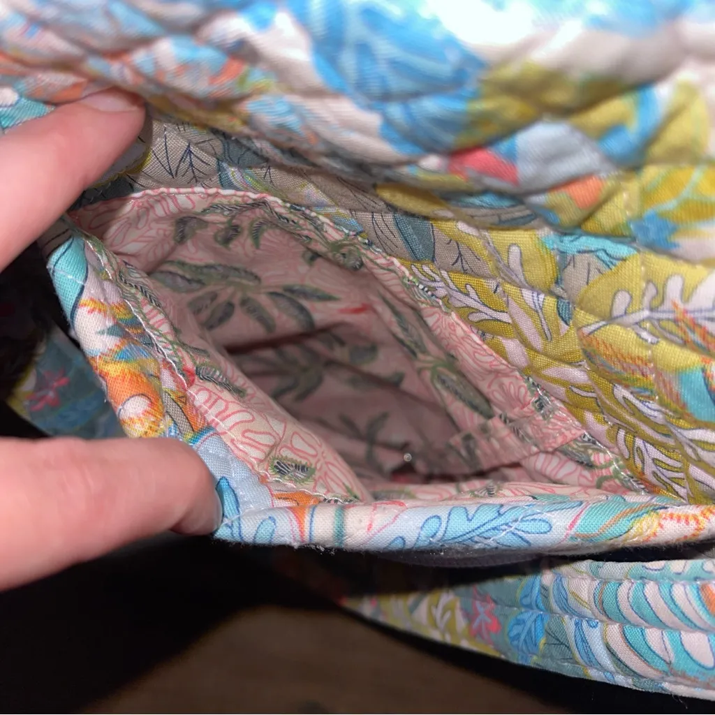 Vera Bradley Rain Forest Canopy Iconic Large Quilted Travel Commuter Tote Bag - Image 8