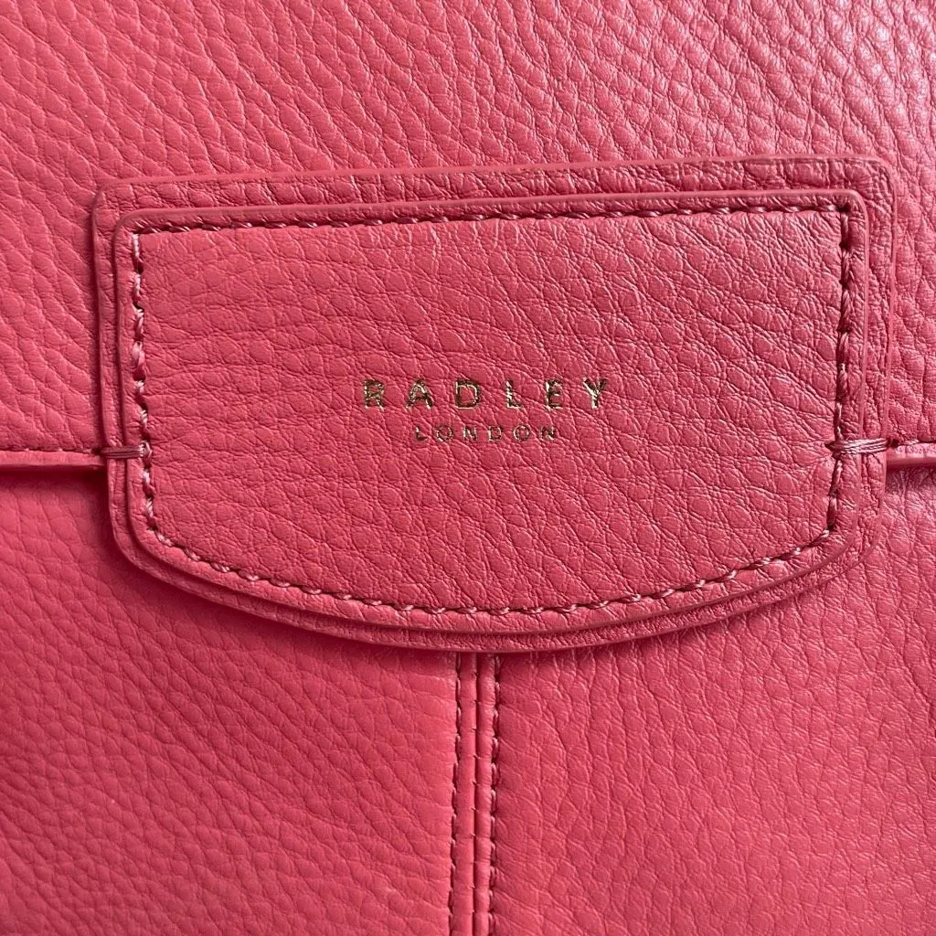Radley London Pebble Leather Shoulder Bag Burnham Beeches Coral Pink - Image 5